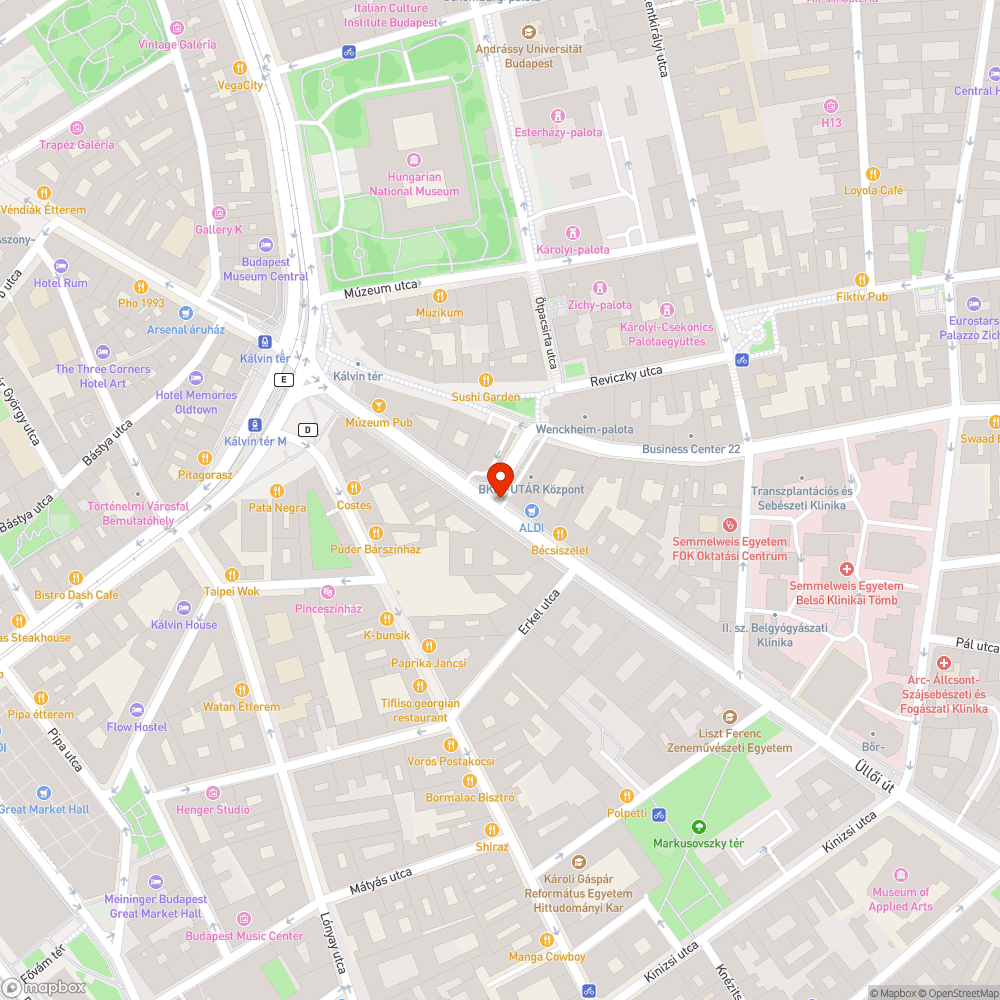 lámpák hangolása: Corvin negyed - Szabó Ervin tér - Kálvin tér bejelentés helye