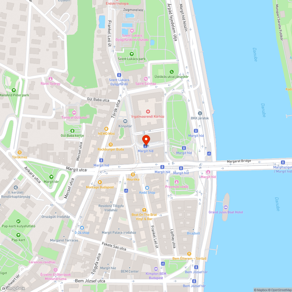 Margit híd, budai hídfő bejelentés helye