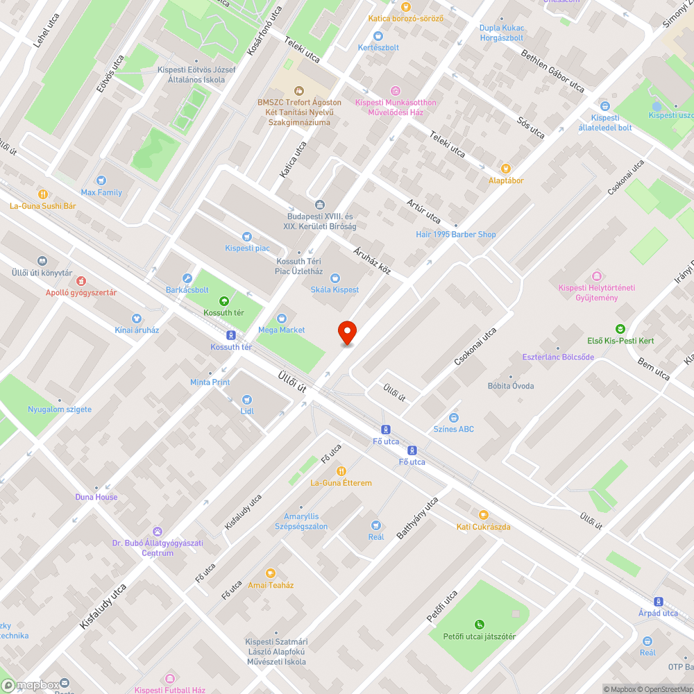 Javításra szoruló pad bejelentés helye