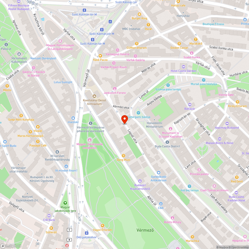 Felbontott járda bejelentés helye