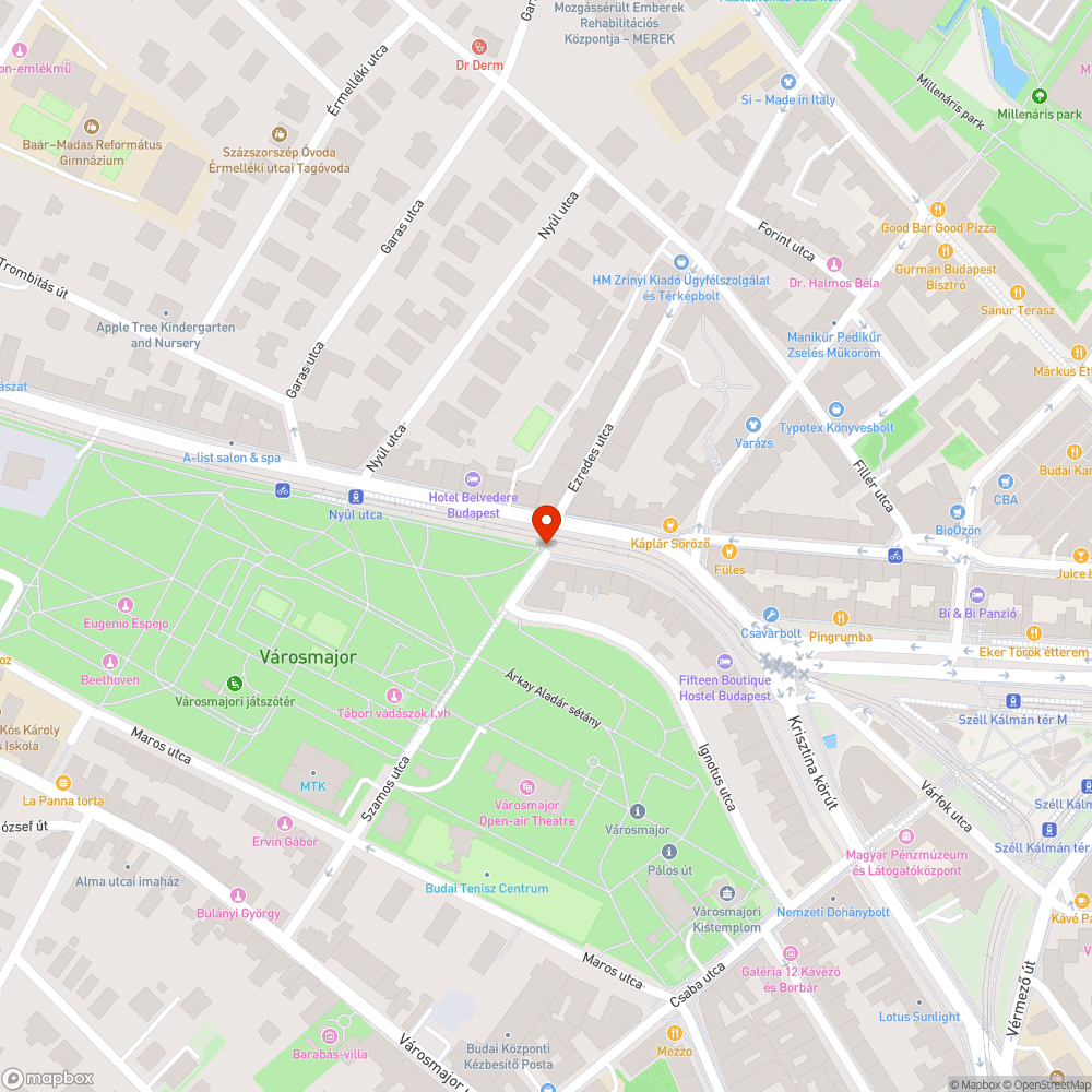 Megdőlt utcanévtábla bejelentés helye