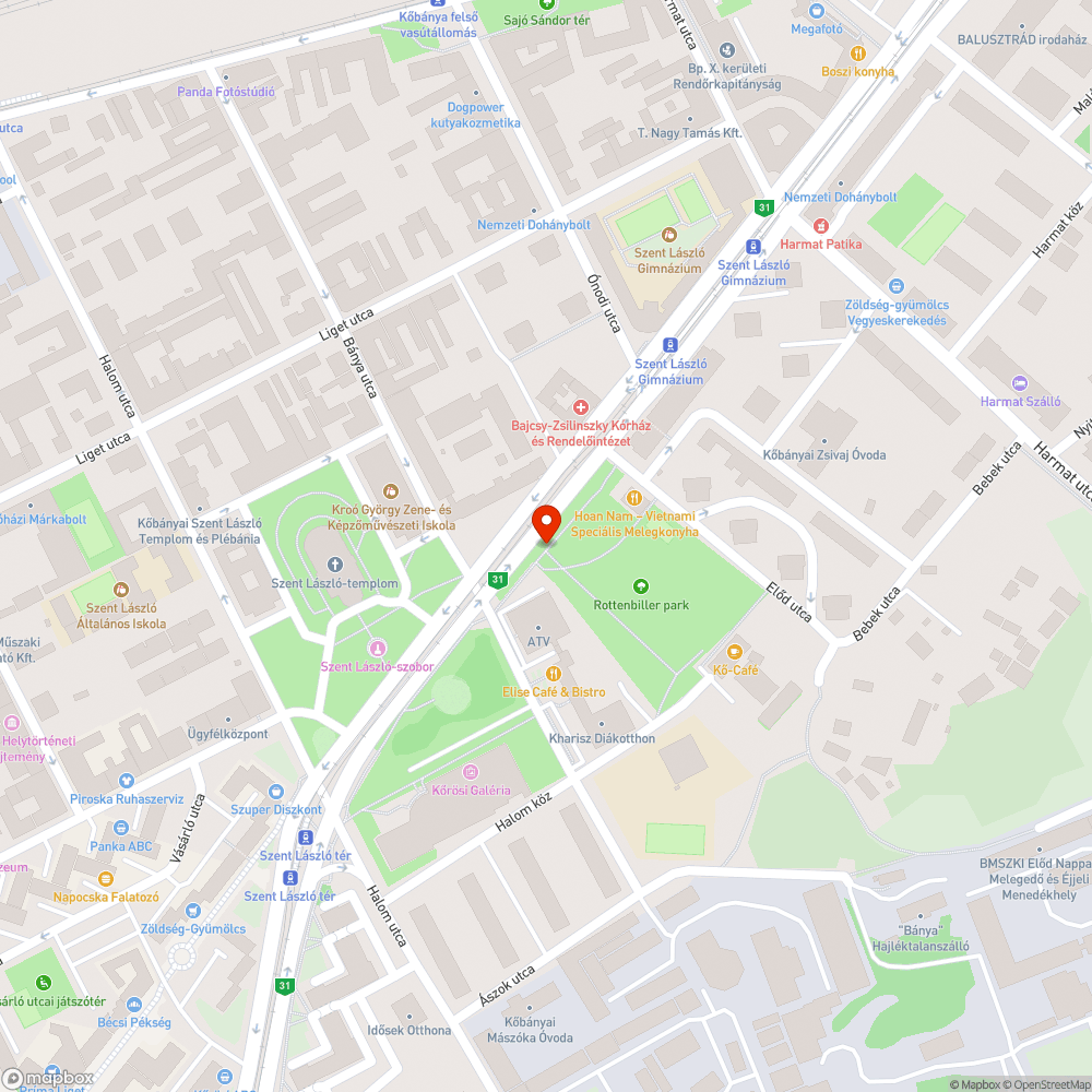 Megrongált tájékoztató tábla bejelentés helye