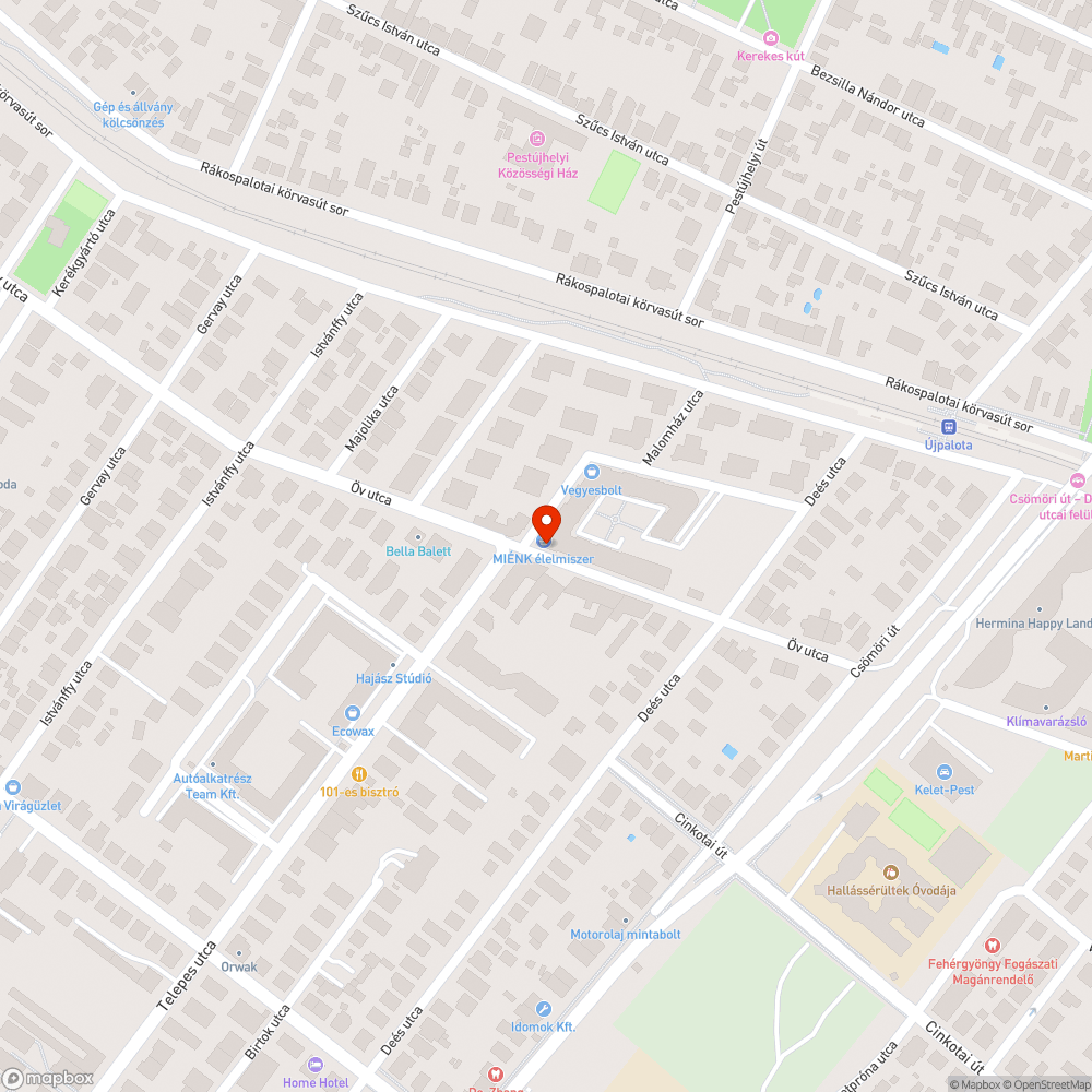 Kátyúk az öv utca telepes utca sarkán bejelentés helye