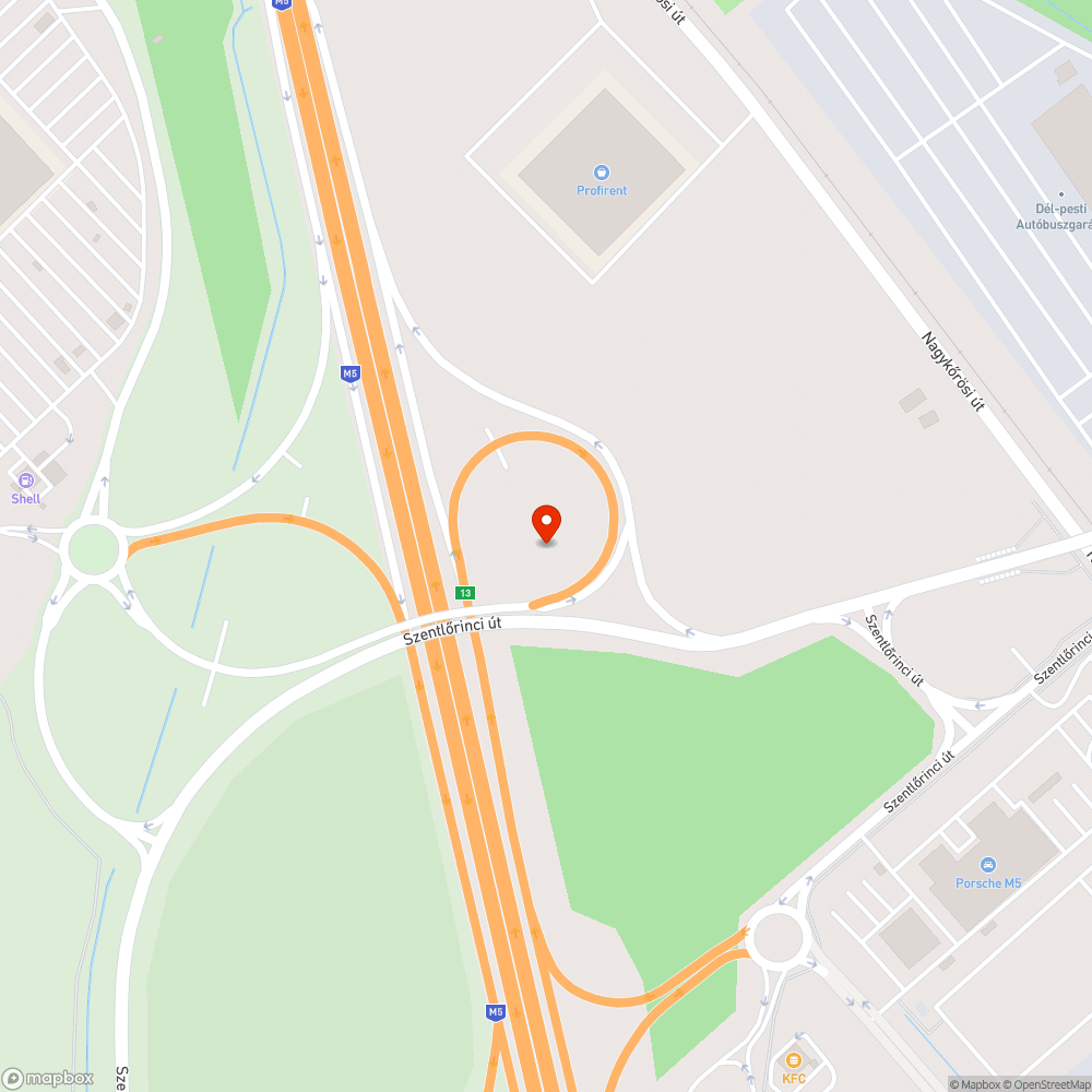 M5 autópálya Szentlőrinci úti felüljáró vízelvezetés bejelentés helye