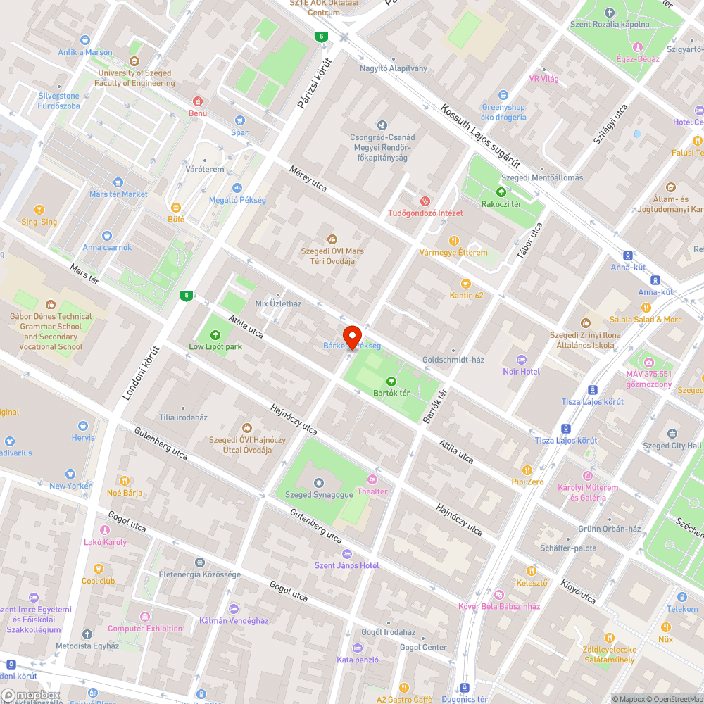 Balesetveszélyes kátyúk sorozata bejelentés helye