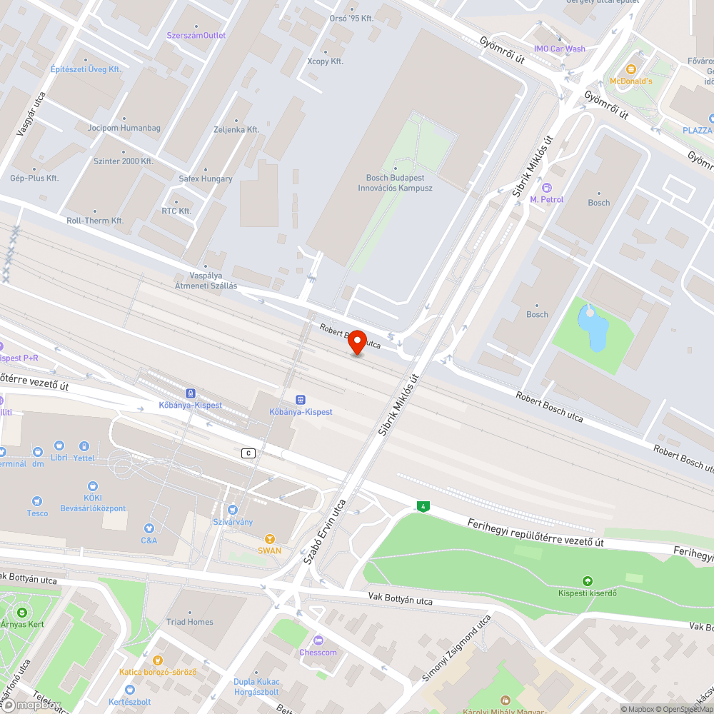 Kőbánya-Kispest 2-es vágány bejelentés helye