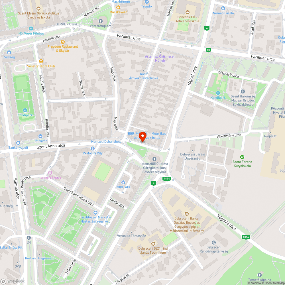 Elhagyott autó bejelentés helye