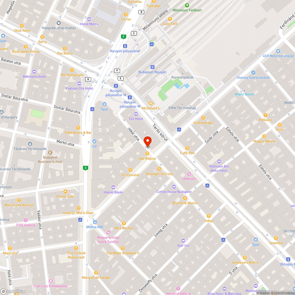 Elhagyott autó bejelentés helye