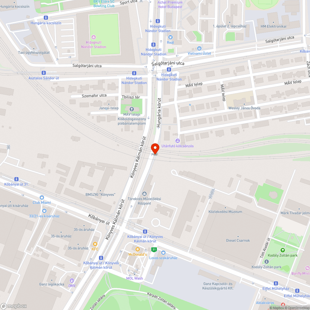 Nagy mennyiségű üvegszilánk bejelentés helye