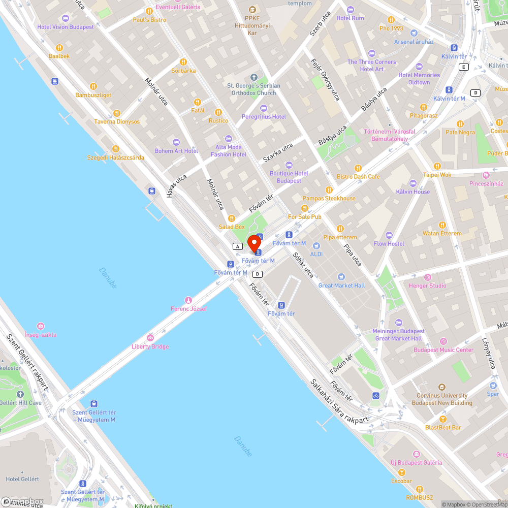 Firkás tábla (Fővám tér) bejelentés helye