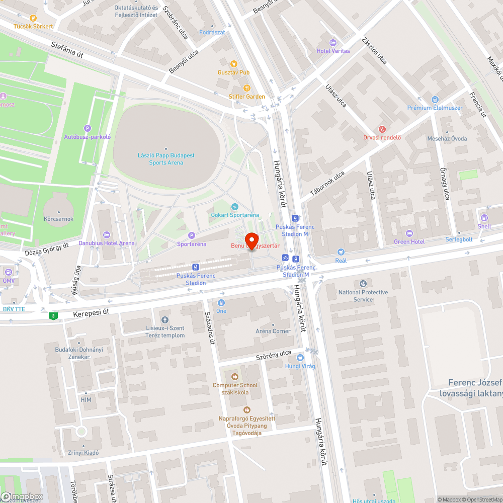 Stadionok bejelentés helye