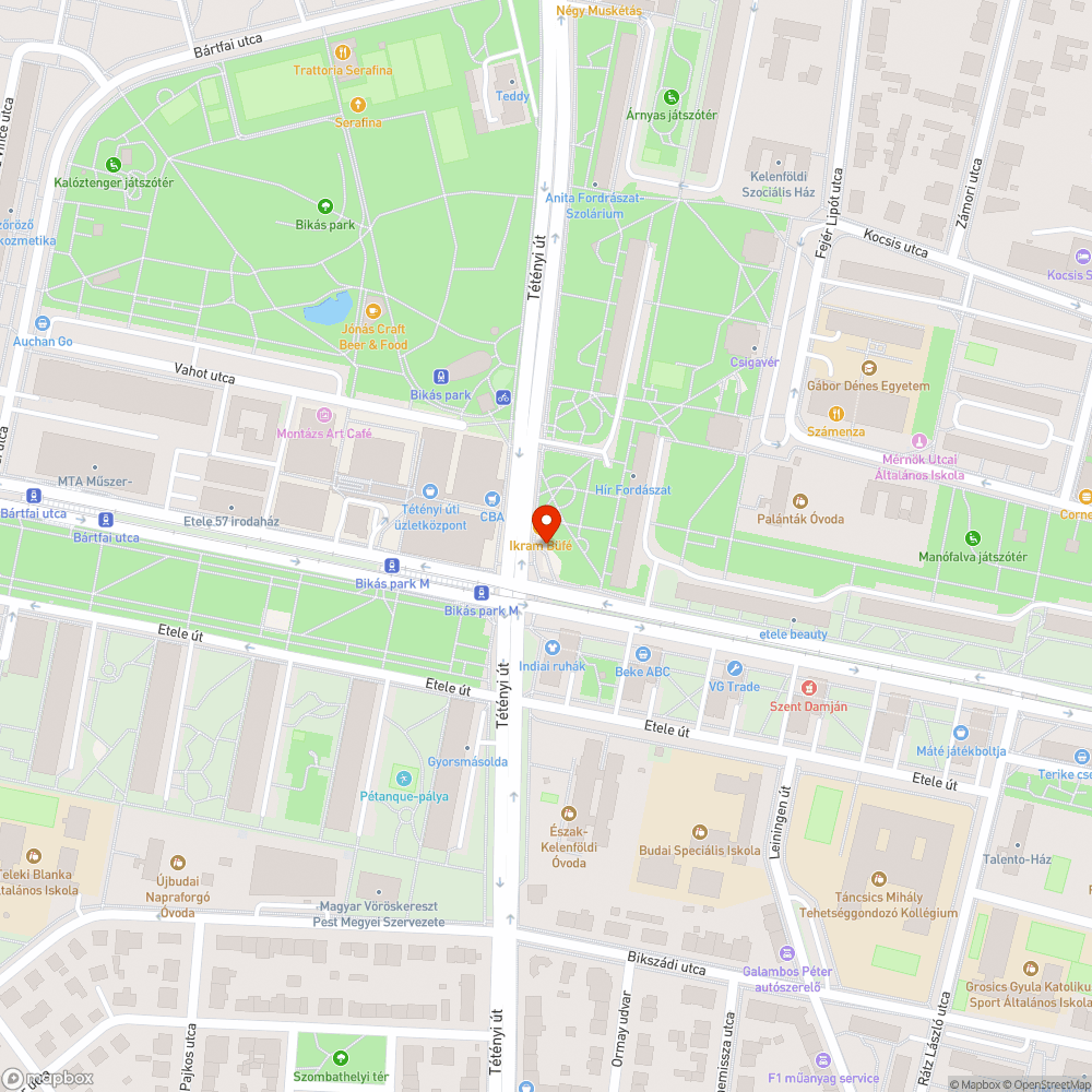 Szivárgó szökőkút a Tétényi út - Etele út sarkán bejelentés helye