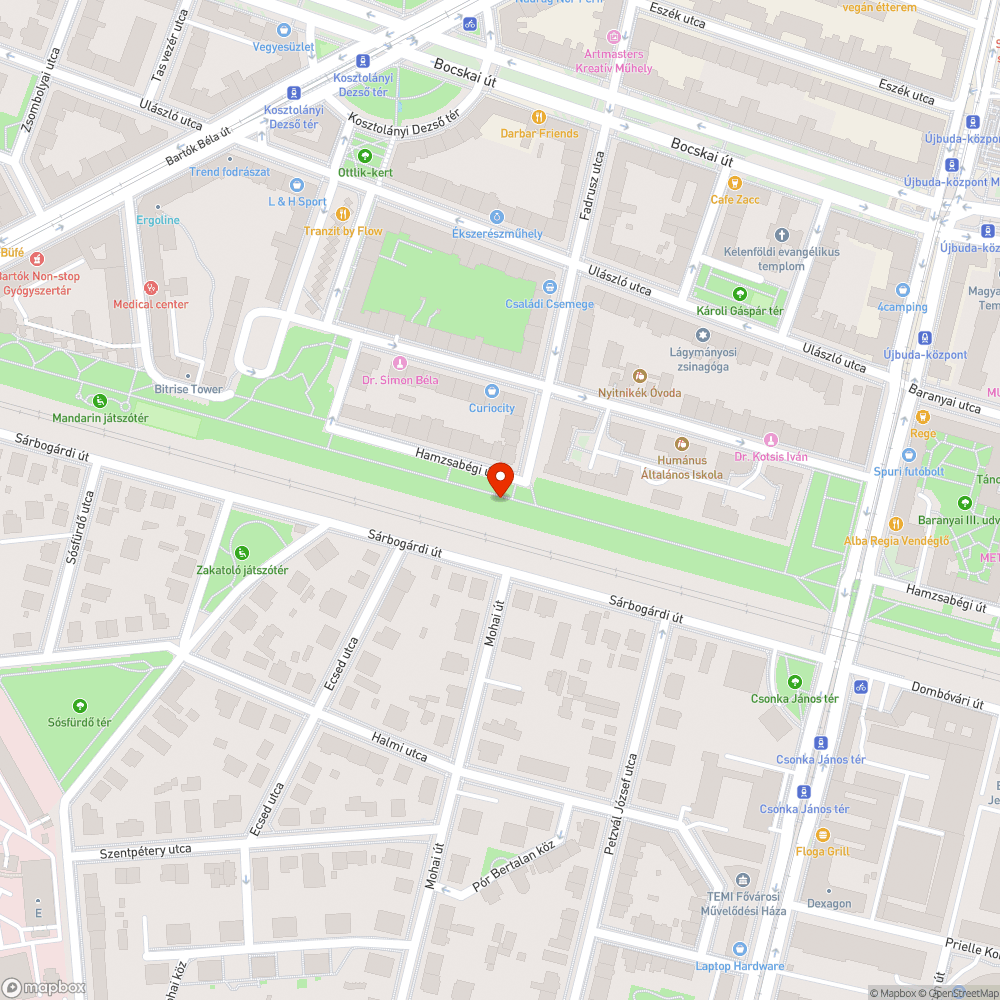 Ürítetlen szemétgyűjtő bejelentés helye