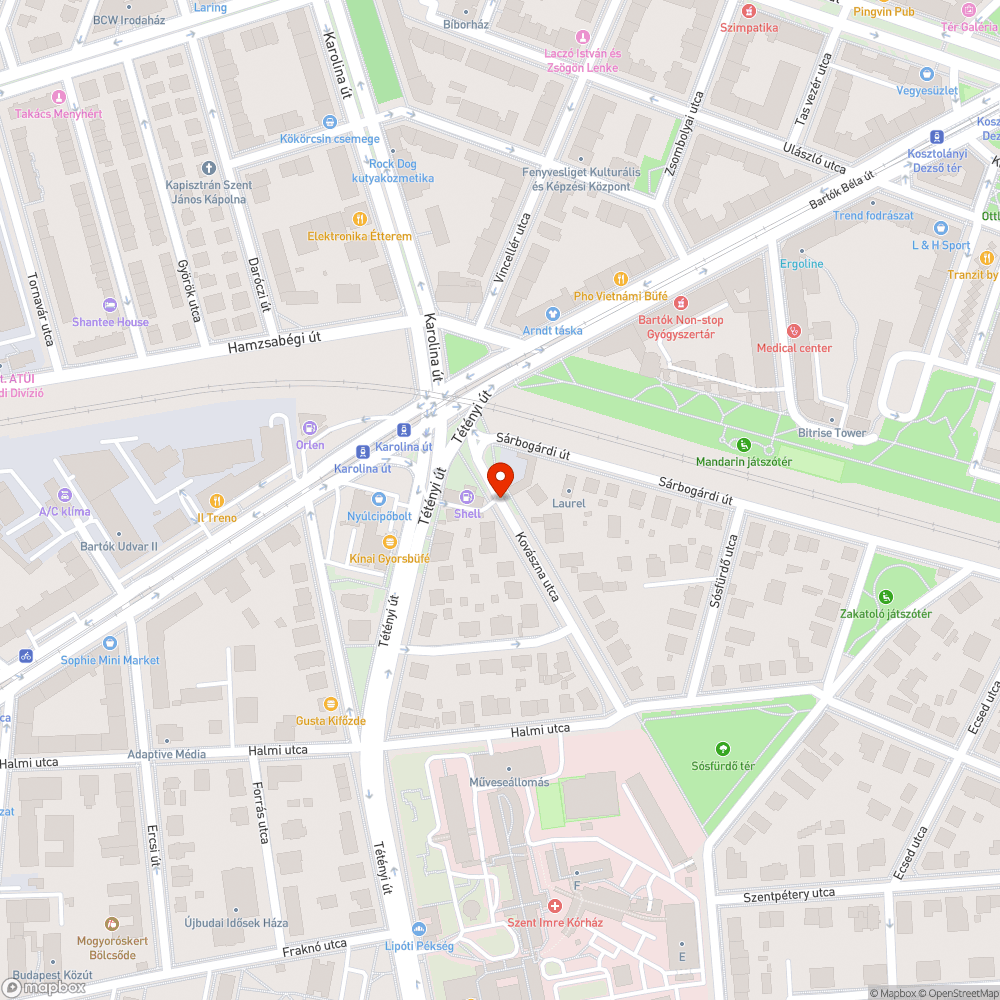 Elhagyott autó bejelentés helye