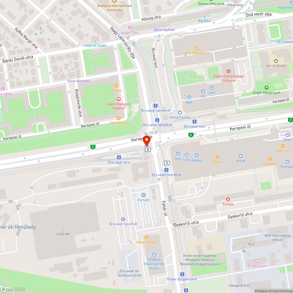 Graffitik bejelentés helye