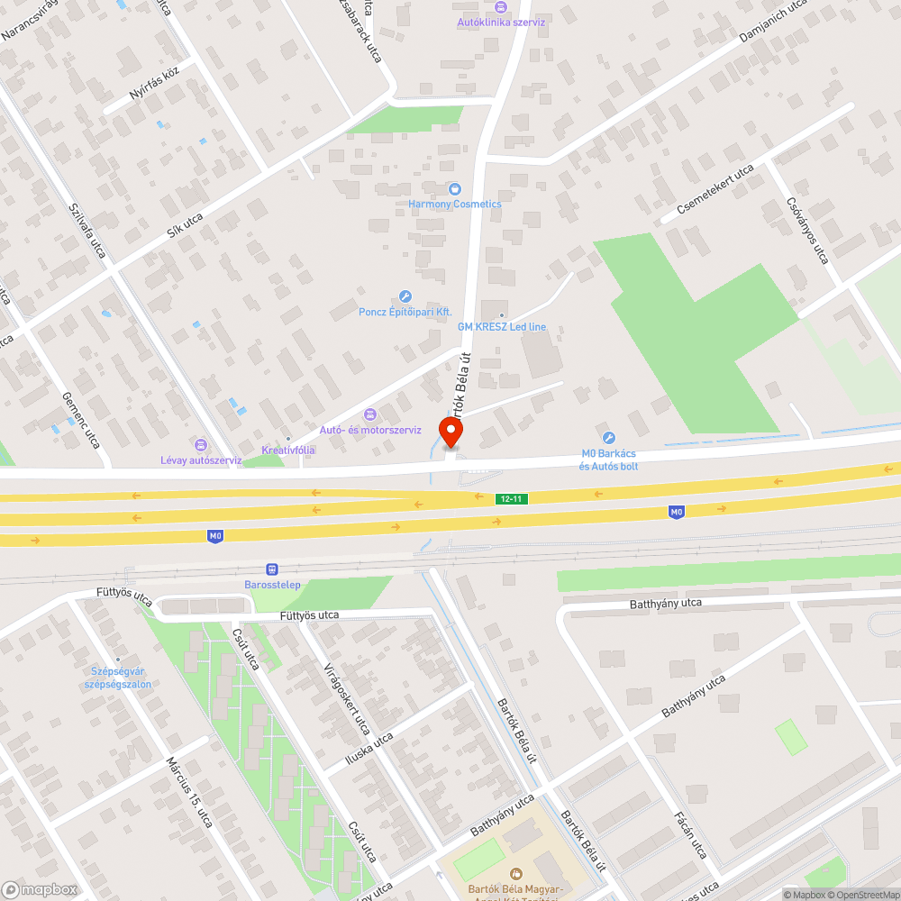 Kátyútenger a Párhuzamos utcán bejelentés helye