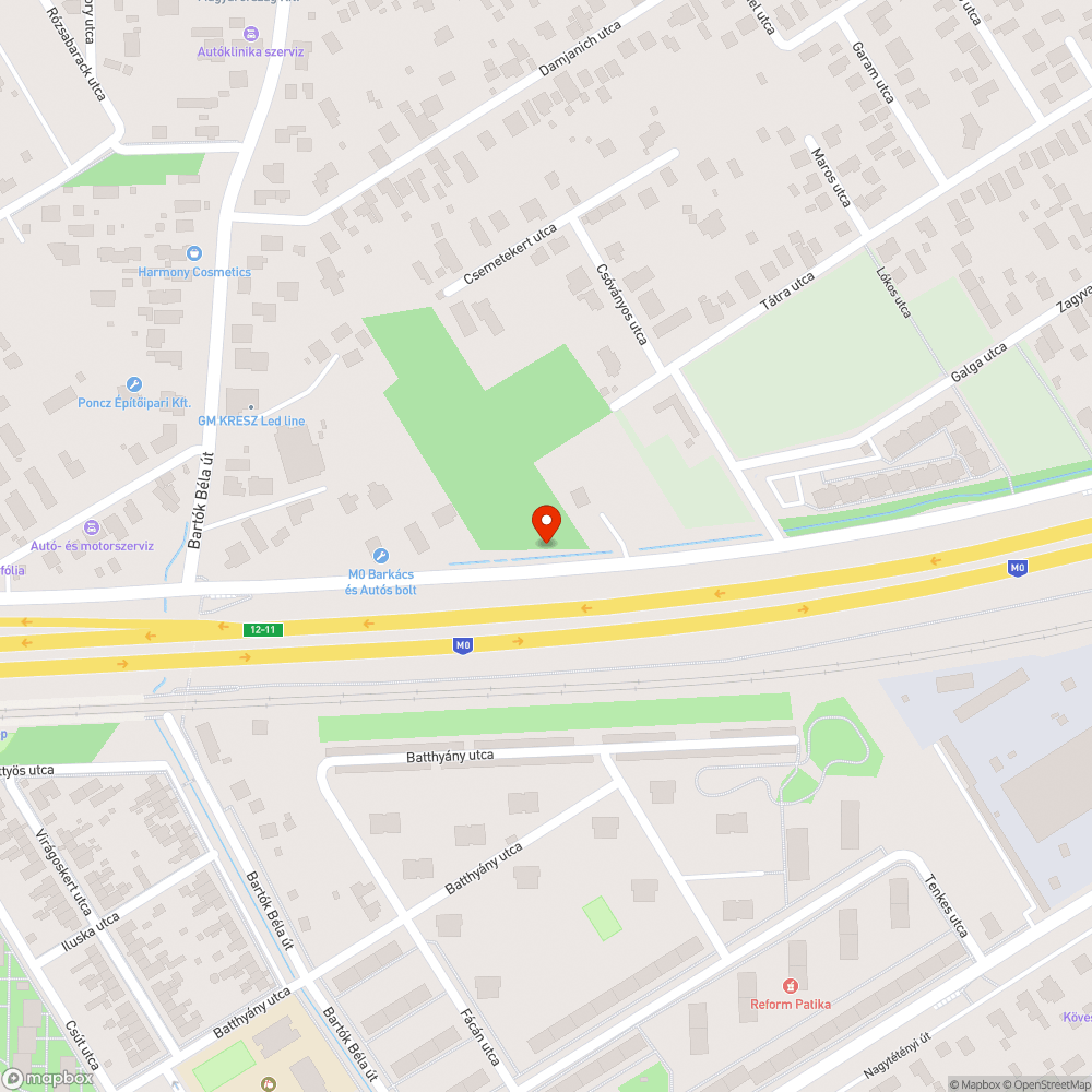 Kátyú a Dráva utcában bejelentés helye