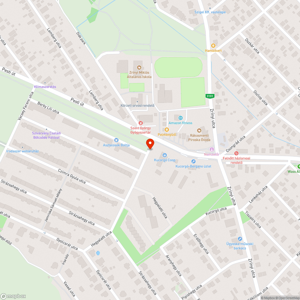 Közterületet foglaló, elhagyott autó bejelentés helye