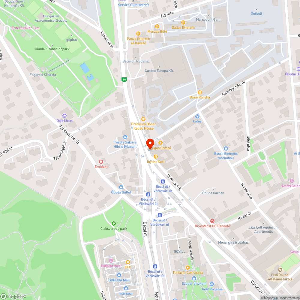 Oszlop helyett lyuk bejelentés helye