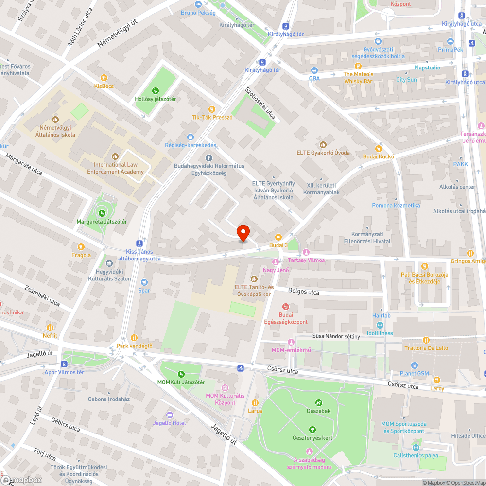 Eltömődött víznyelő bejelentés helye