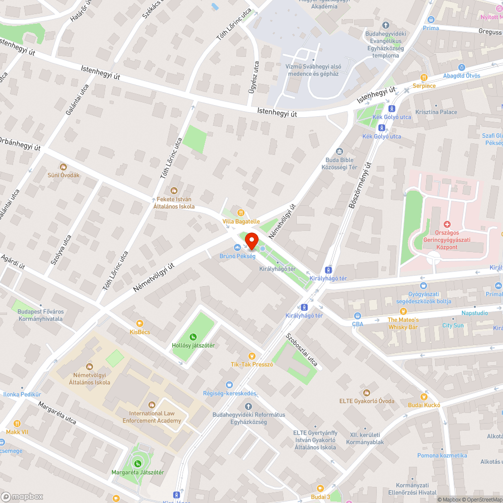 Rendetlen környezet a Királyhágó tér szélső járdáján bejelentés helye