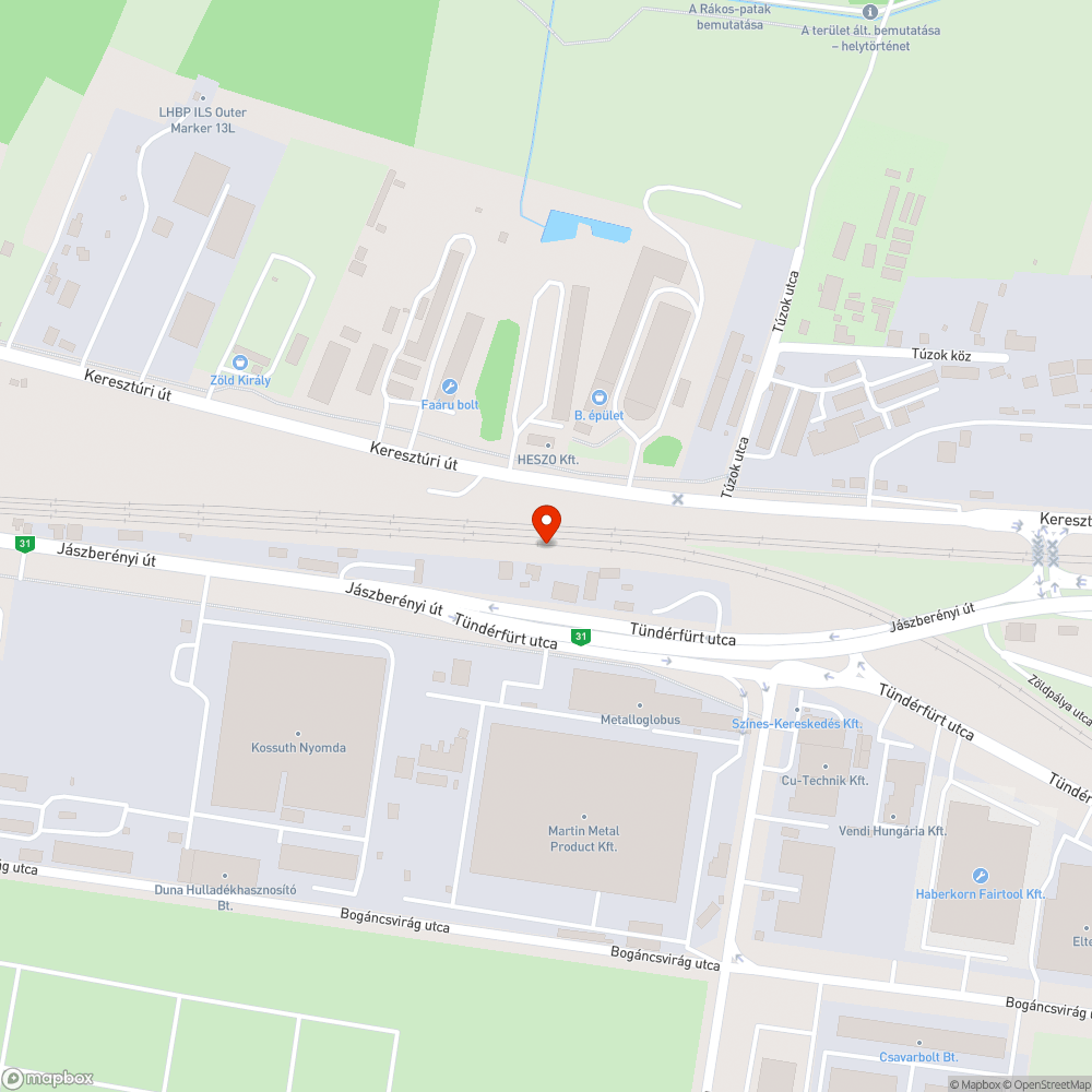 Kátyú bejelentés helye