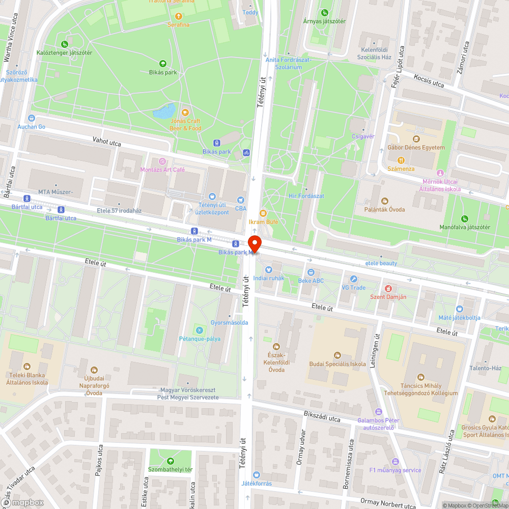 Vacakul kivitelezett kerékpárlehajtó a felújított Etele útnál bejelentés helye