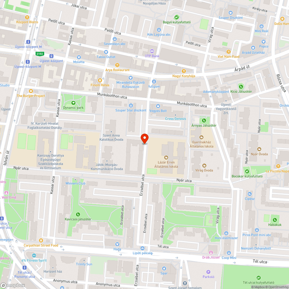 Elhagyott autó bejelentés helye