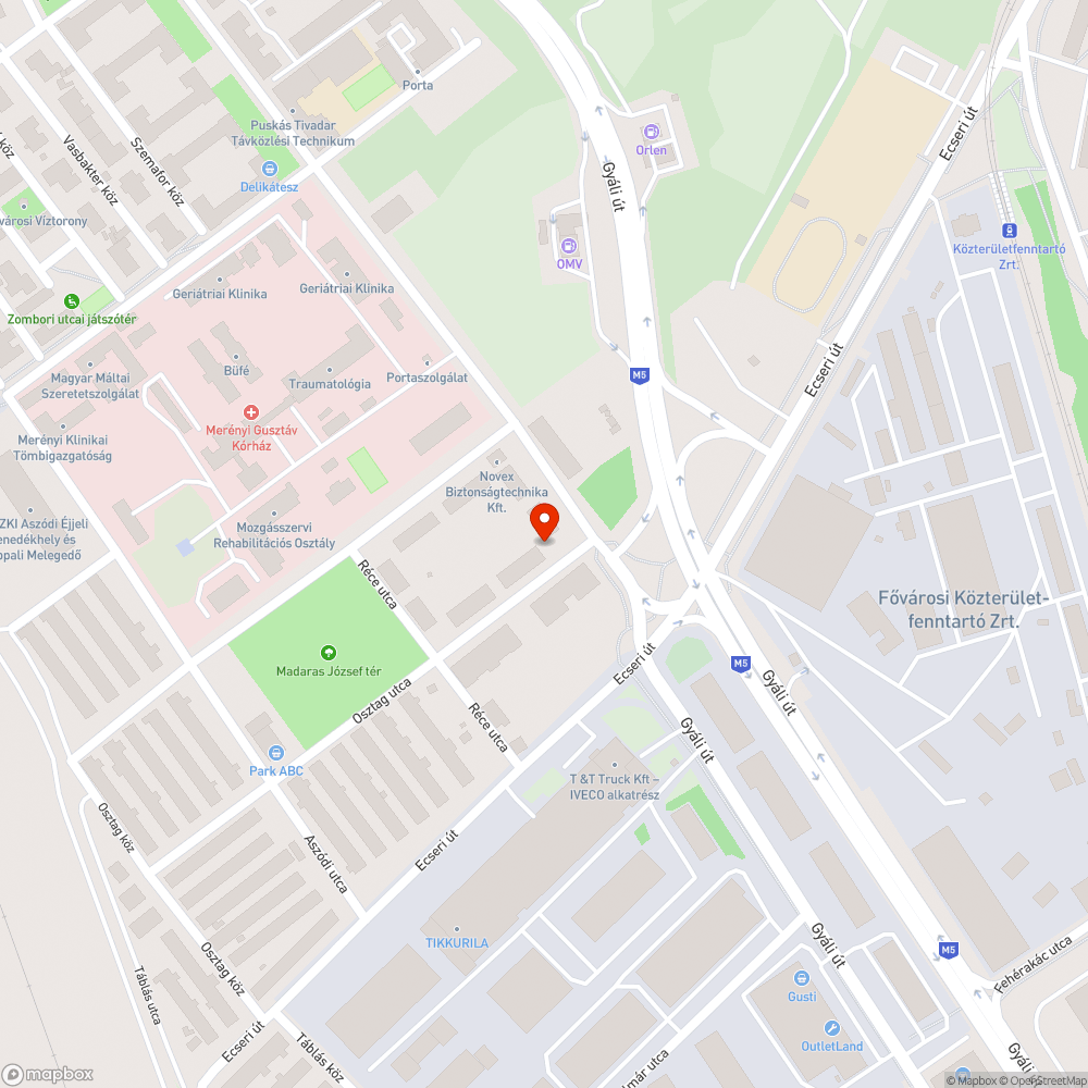 Elhagyott autó bejelentés helye