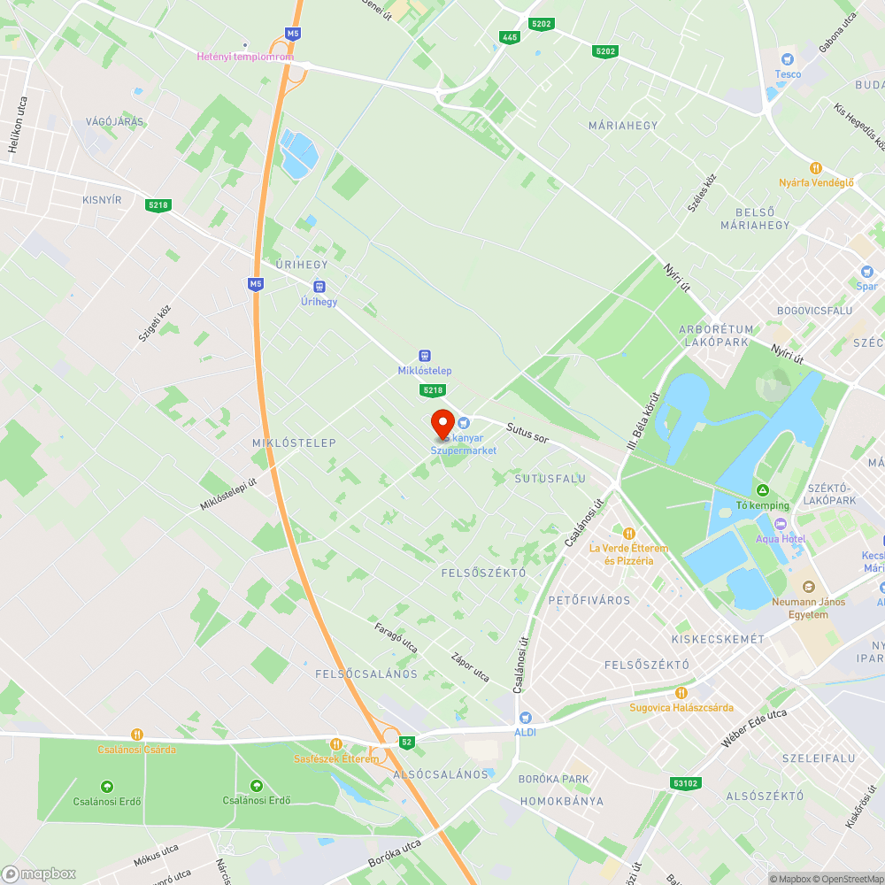 Kátyúk a Széles közön bejelentés helye