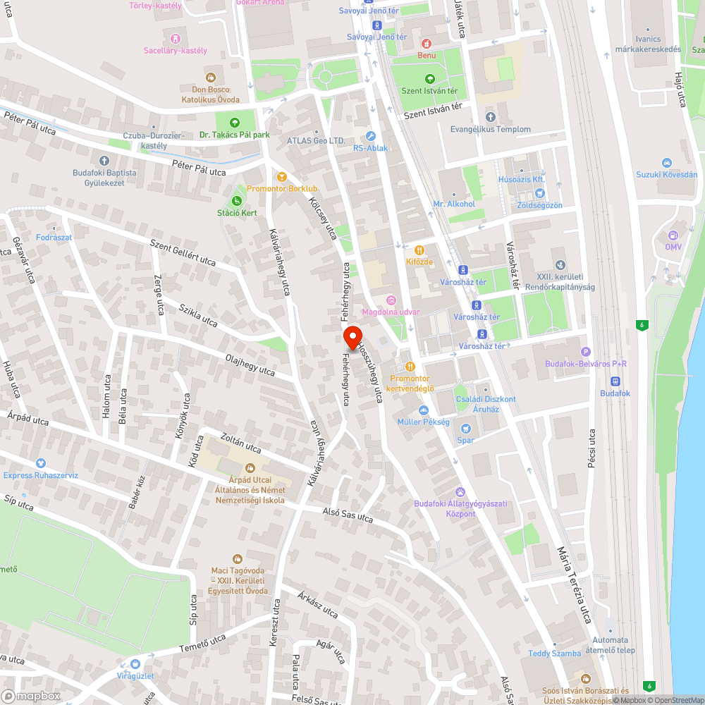 Kivágott akácos bejelentés helye