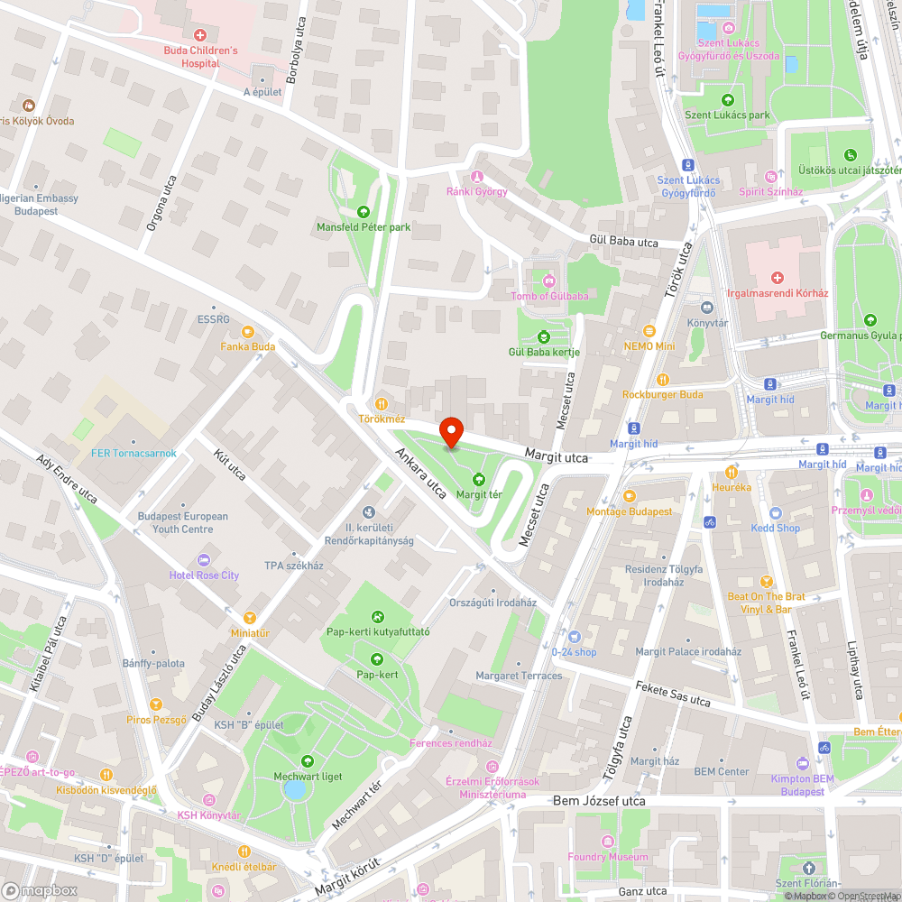 Margit park: fűnyírás és szökökút javítás bejelentés helye