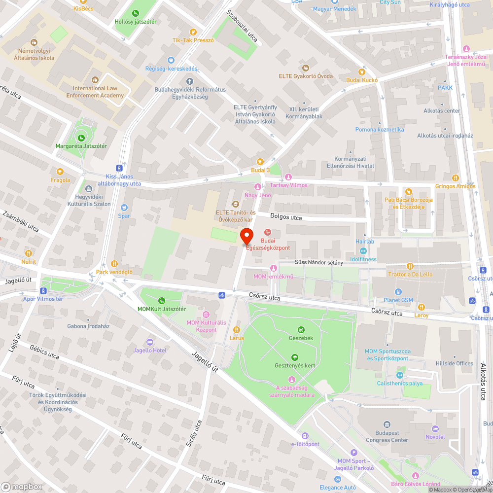 Kiálló víznyelő a Nagy Jenő utcában bejelentés helye