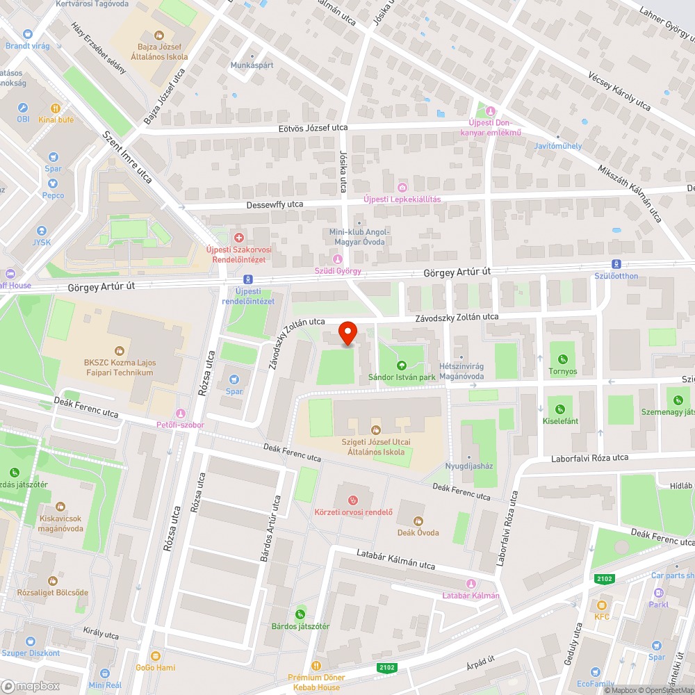 Törött tükör a játszótér kerítésnél bejelentés helye