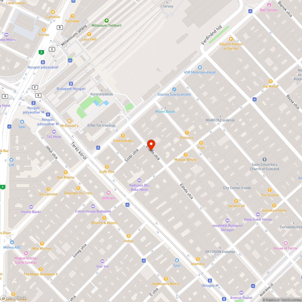 Hátrahagyott kellékek bejelentés helye