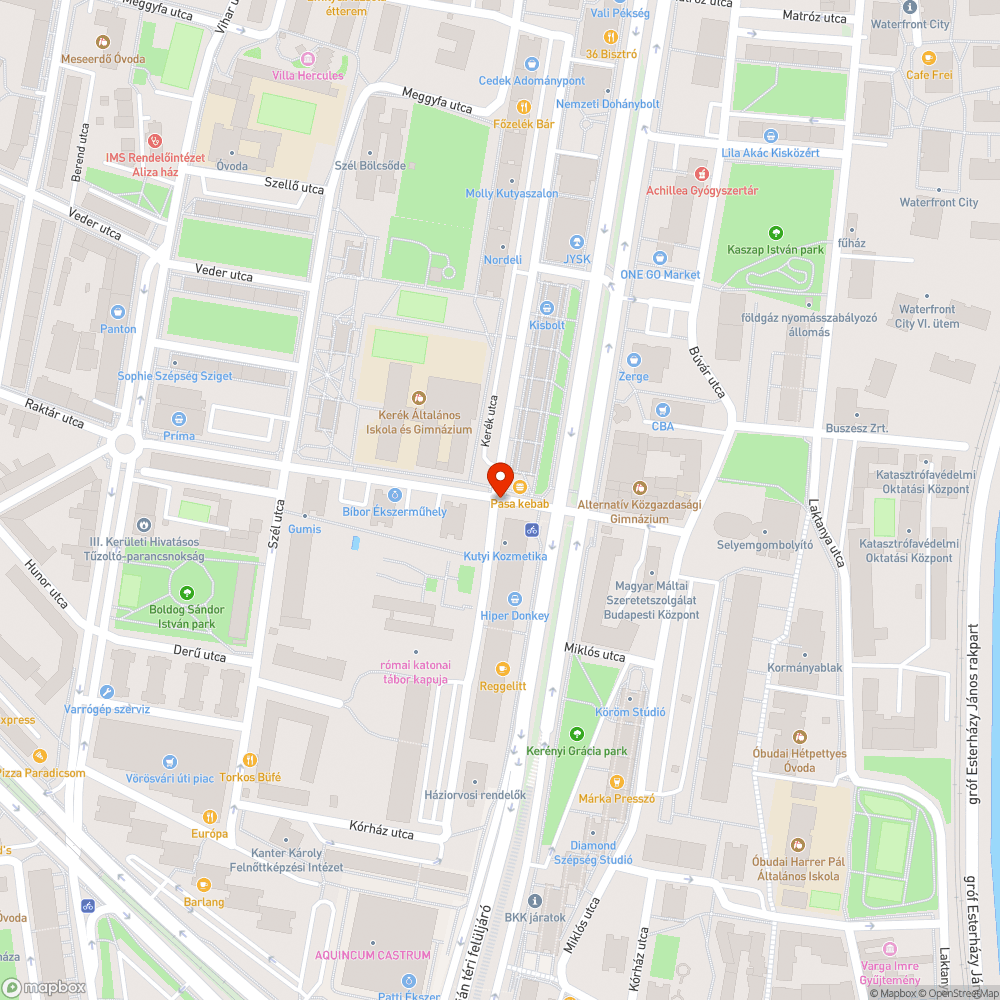 Kátyú bejelentés helye