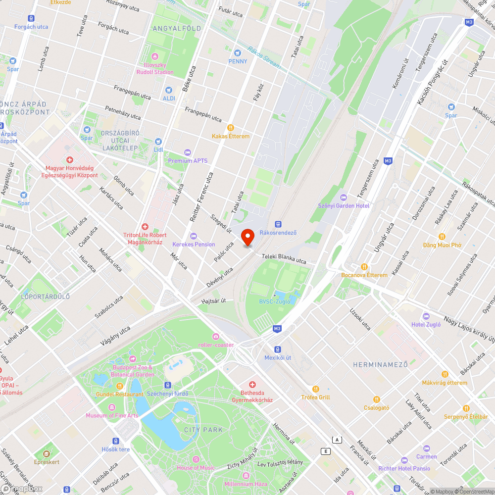 Növényzet ránövés és kidőlt oszlop bejelentés helye