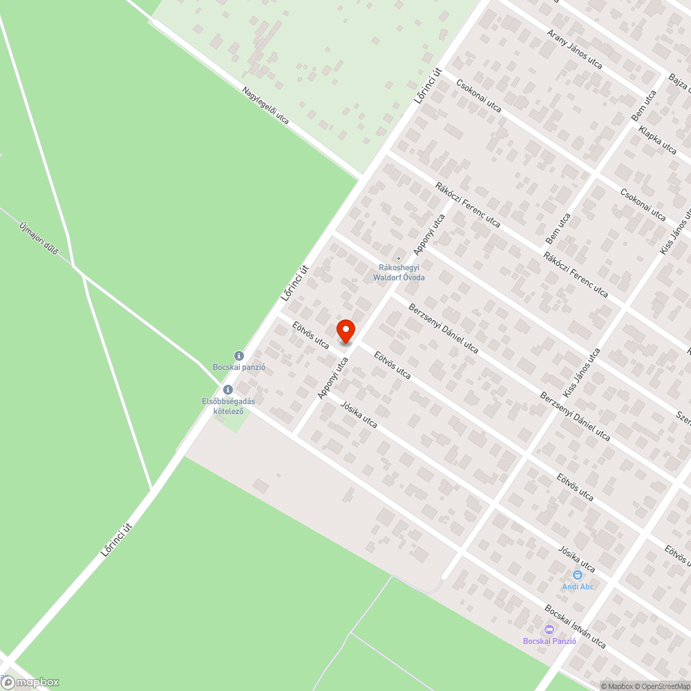 Többszörös kátyú bejelentés helye