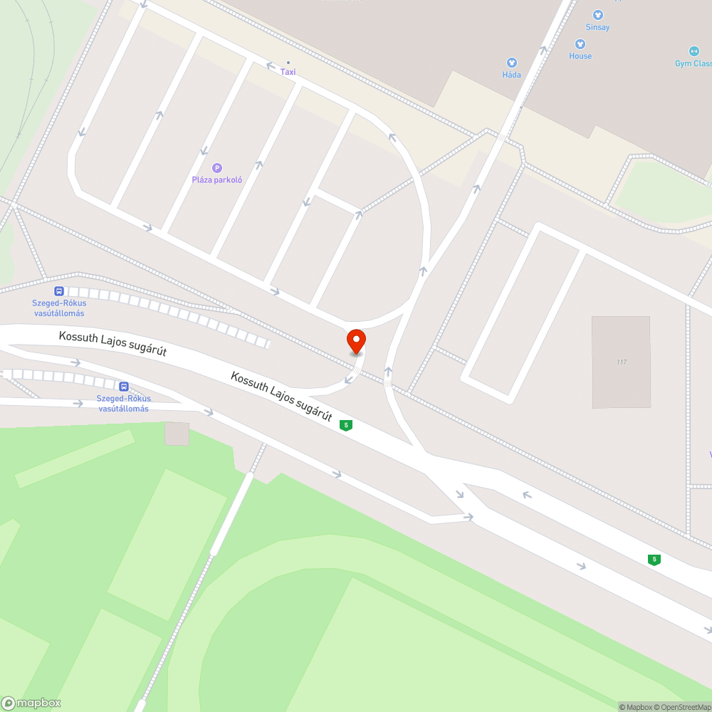 Kátyús úttest a Plázánál bejelentés helye