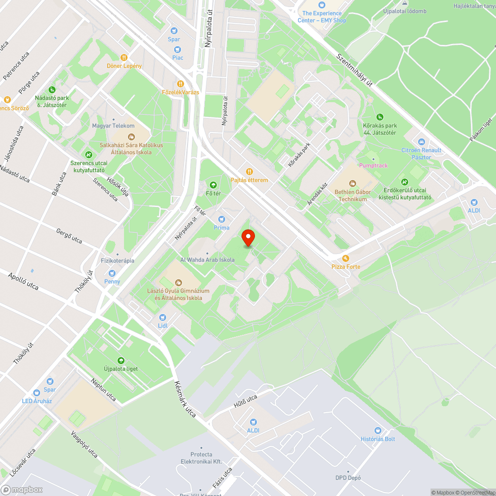 Balesetveszélyes pad bejelentés helye