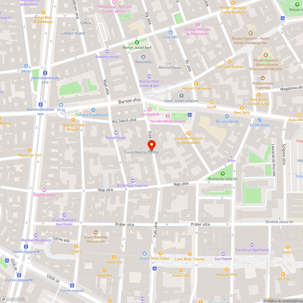 Futó utca 9. előtti járda takarítást igényel bejelentés helye