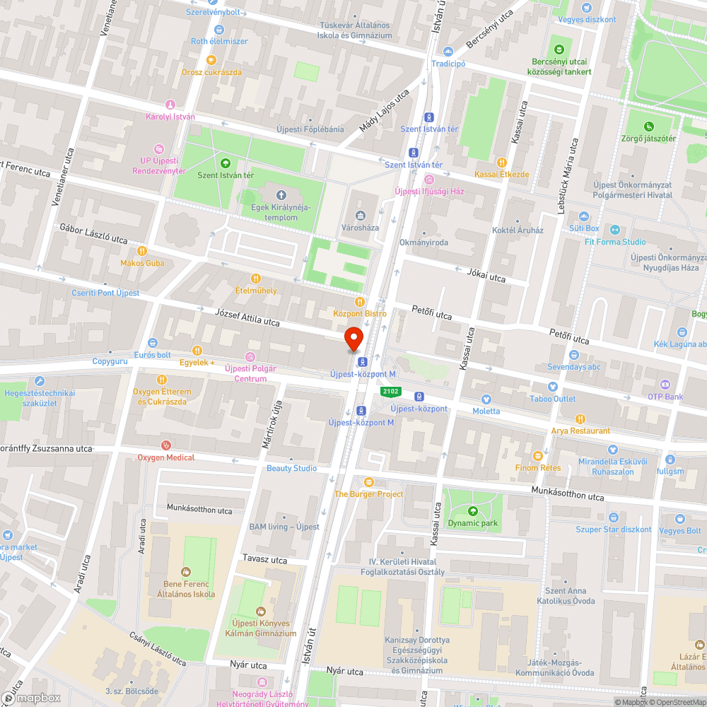 Beesett bejelentés helye