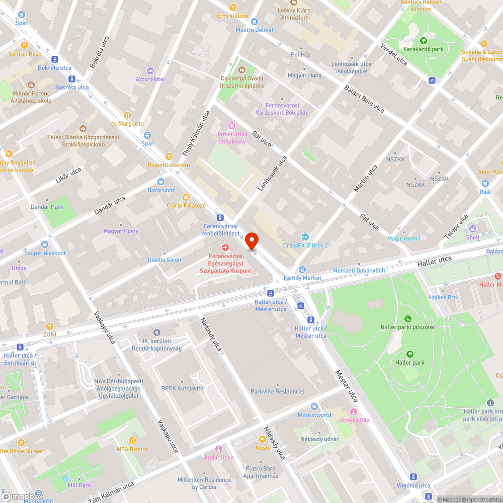 Kiszáradt fa bejelentés helye