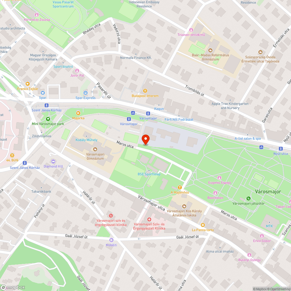 Zöldterületi parkolás a Városmajorban bejelentés helye