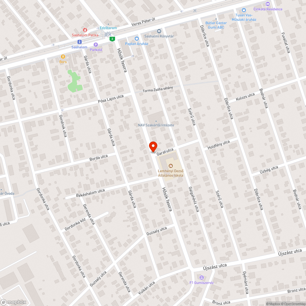 Rozsdásodó utasváró bejelentés helye