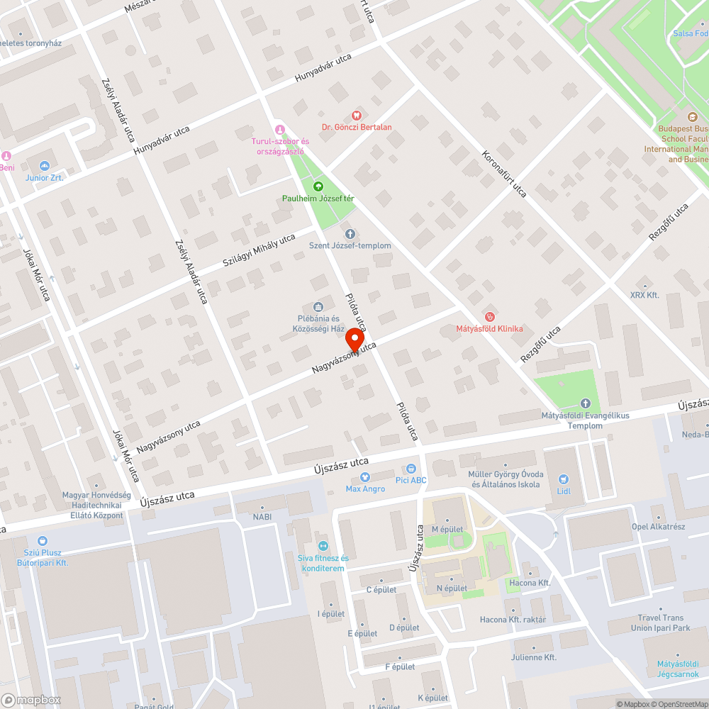 Kátyú bejelentés helye