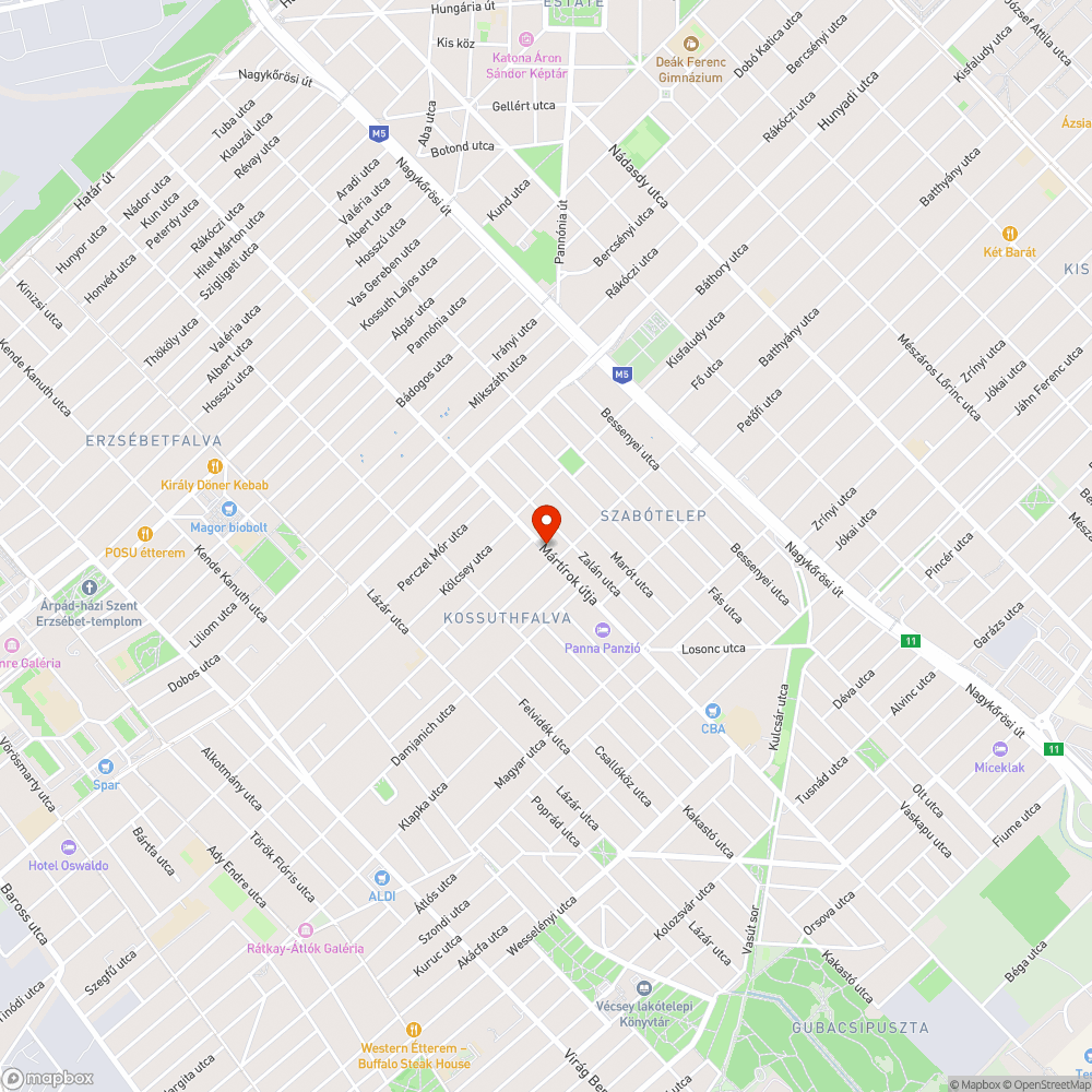 Kidőlt fa bejelentés helye