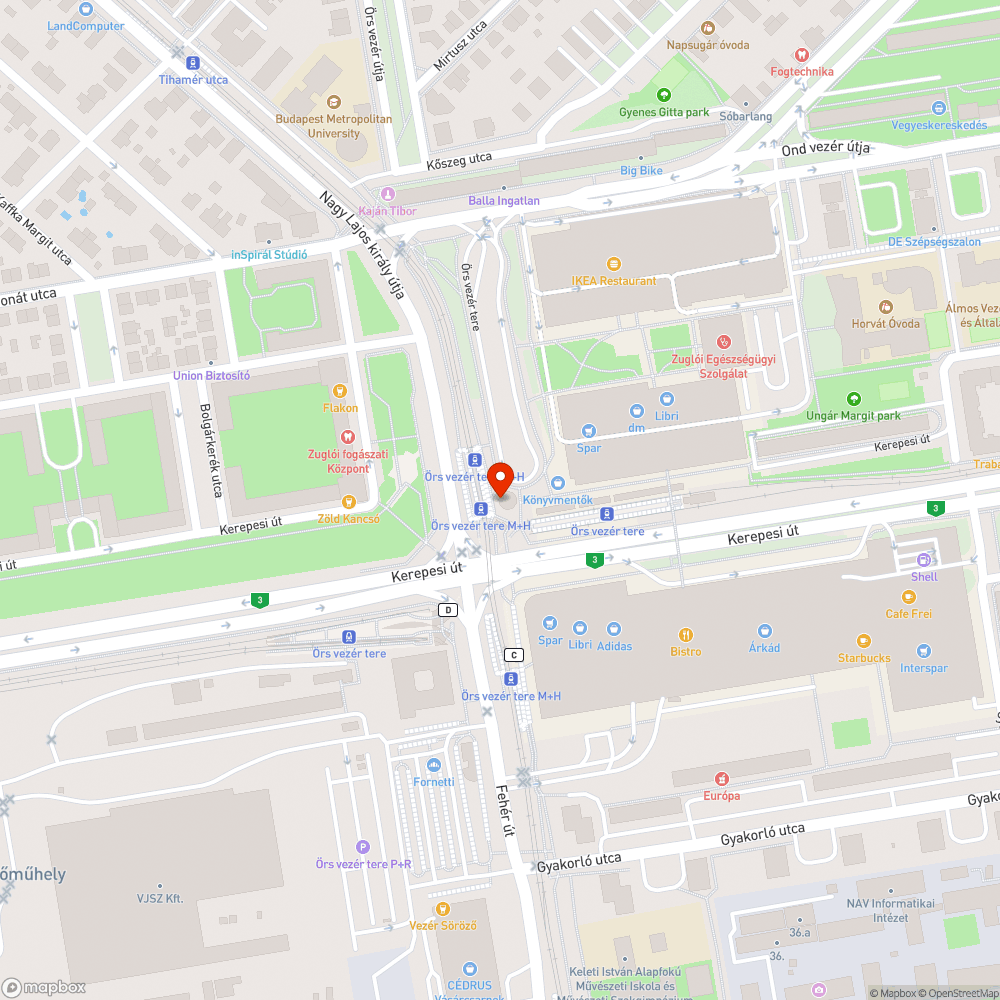 Graffitis ATM bejelentés helye