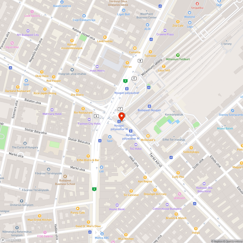 Görbült kerékpártámaszok bejelentés helye