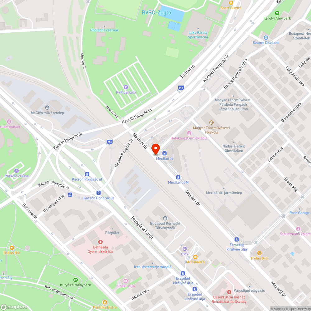 Mexikói út - végállomás, beláthatatlan kereszteződés bejelentés helye